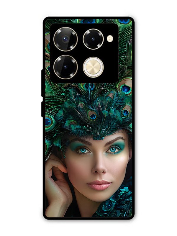 Infinix Note 40 Pro 5G Girl with peacock feather Crown