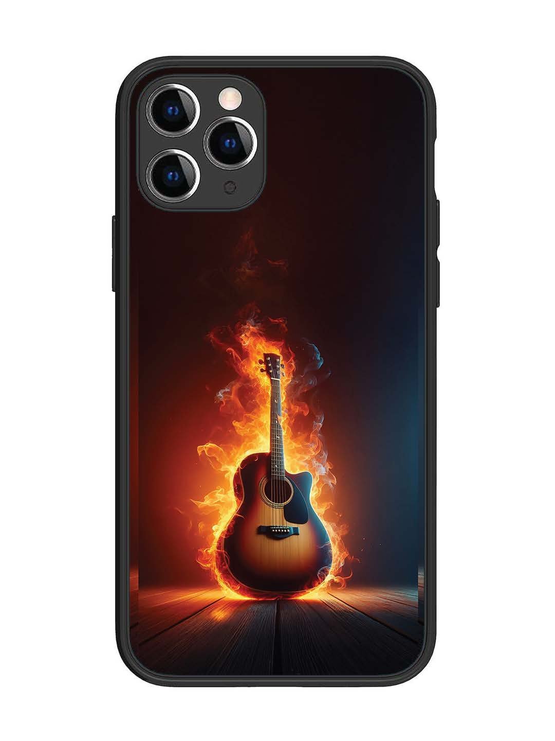 iPhone 11 Pro Fire Acoustic Guitar Stage Passion