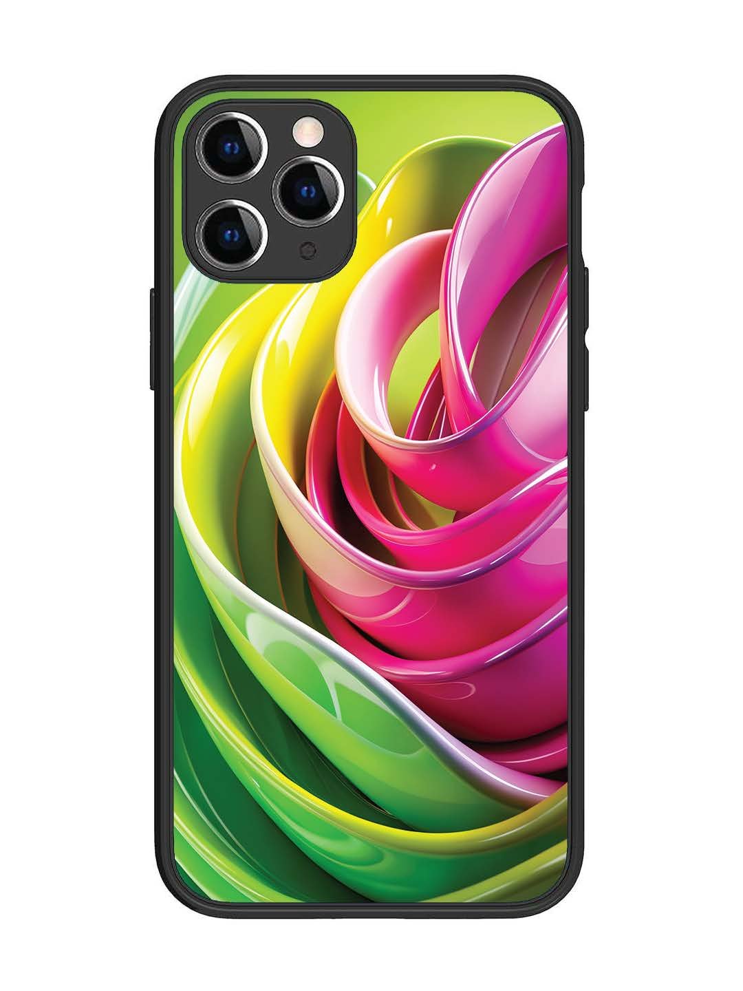 iPhone 11 Pro Vibrant Swirl Glossy Ribbon Art