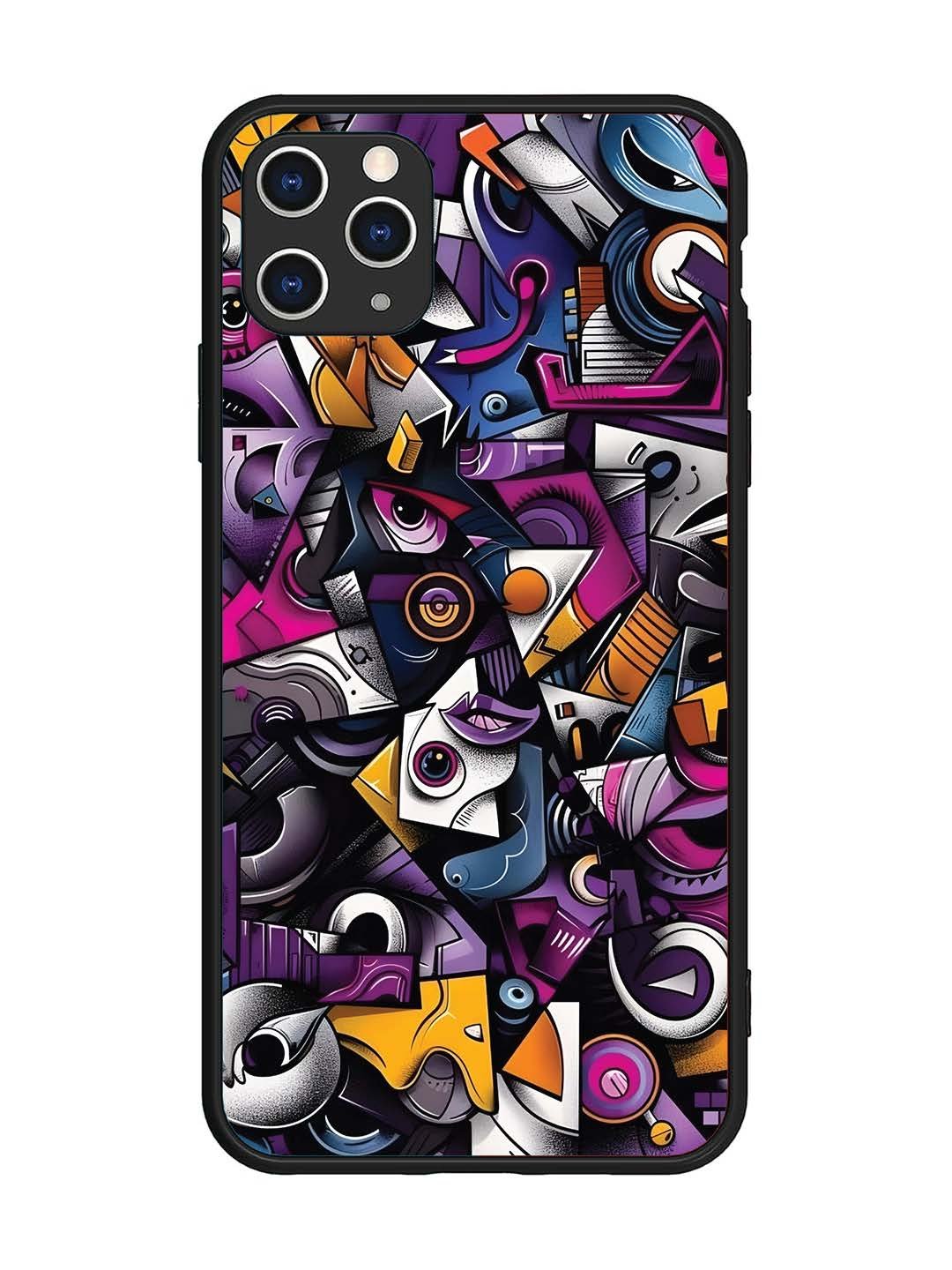 iPhone 11 Pro Max Abstract Geometric Graffiti Chaos