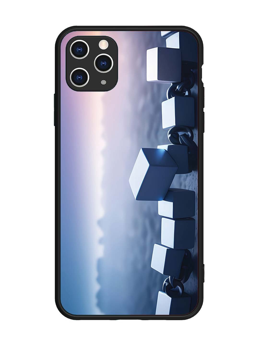 iPhone 11 Pro Max Minimalist Blockchain Cube Chain