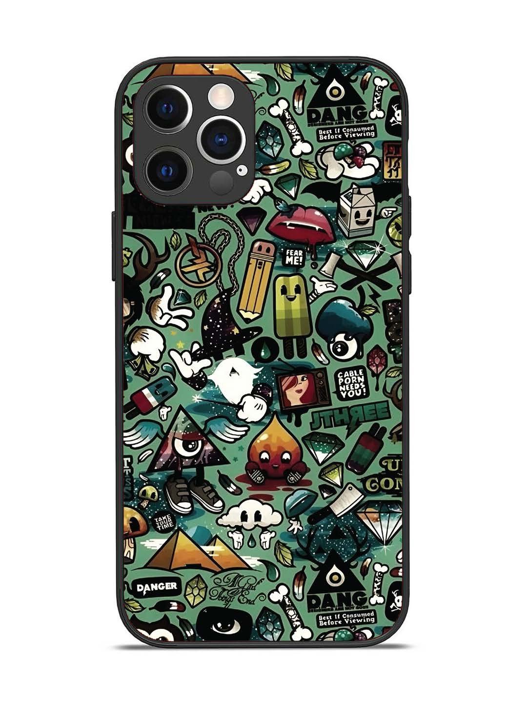 iPhone 12 Pro Pop Art Doodle Graffiti Collage