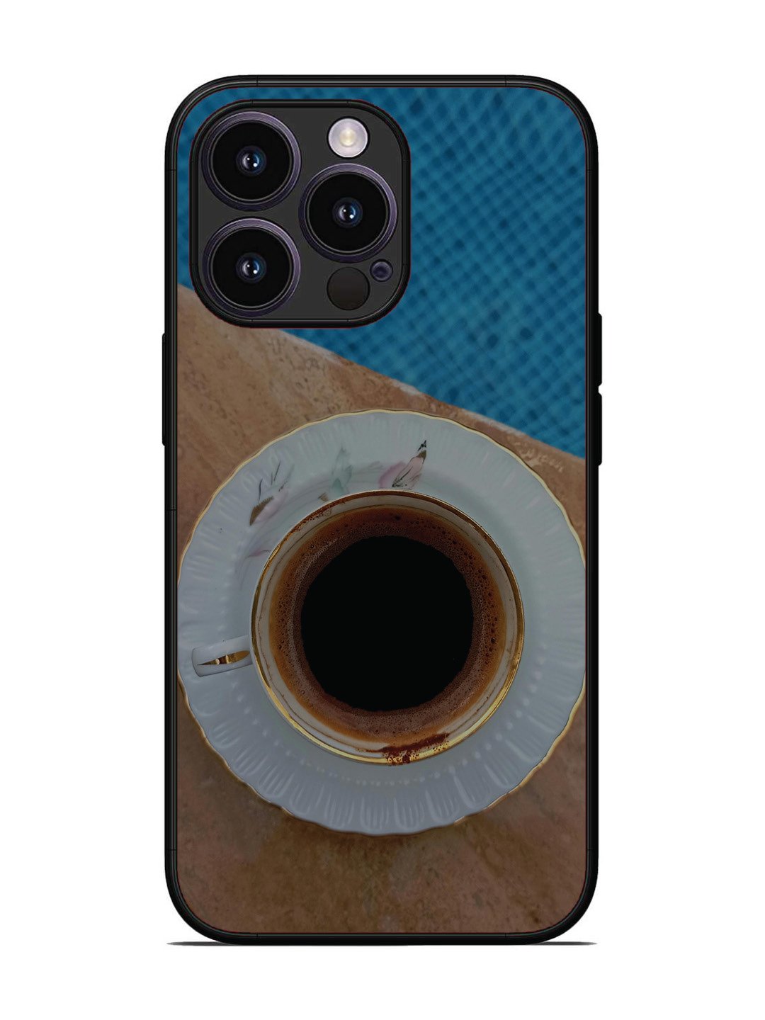 iPhone 14 Pro Black Tea Cup Saucer