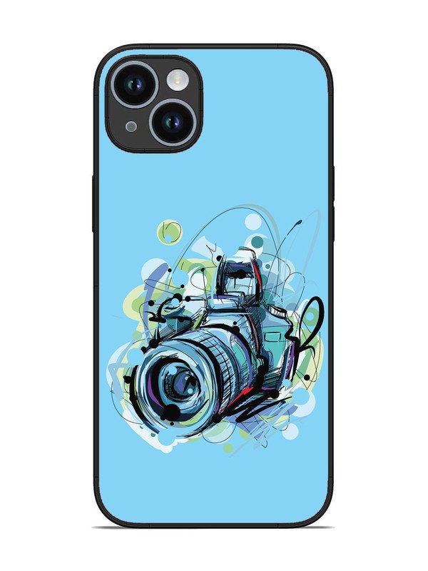 iPhone 14 Plus Camera Blue Background