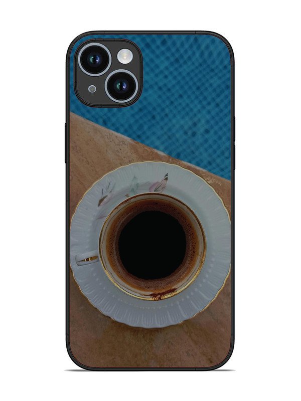 iPhone 14 Plus Black Tea Cup Saucer