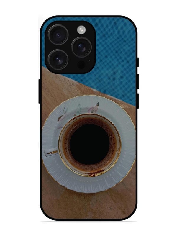 iPhone 16 Pro Max Black Tea Cup Saucer