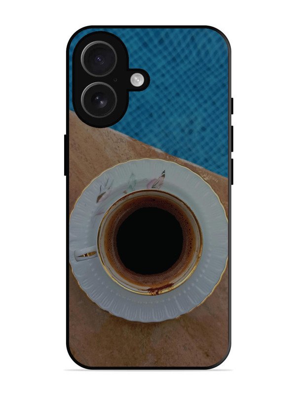 iPhone 16 Black Tea Cup Saucer