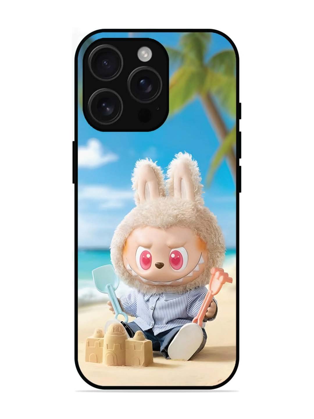 iPhone 16 pro max Labubu at the Beach