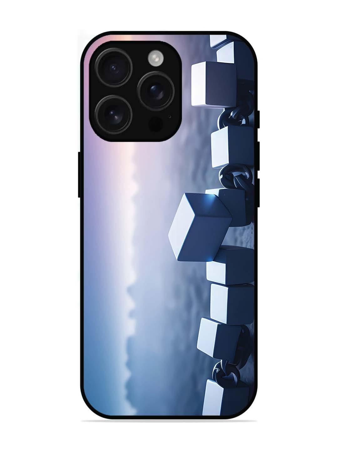 iPhone 16 pro max Minimalist Blockchain Cube Chain