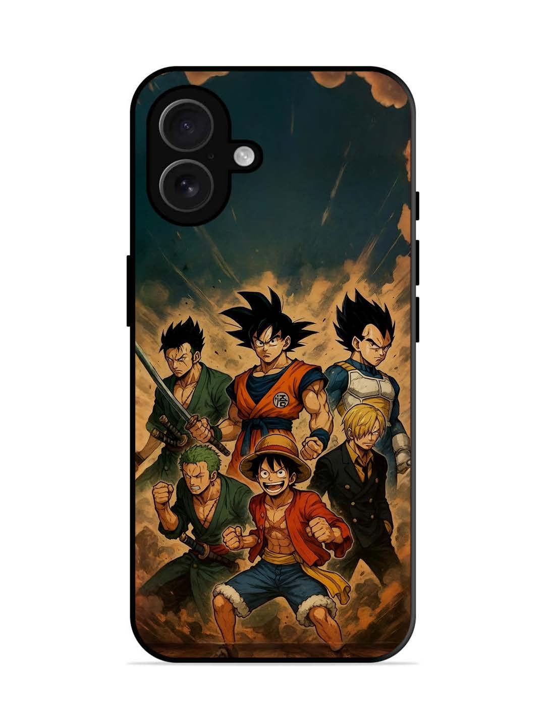 iPhone 16 plus OnePiece n Dragon Ball Z in one team