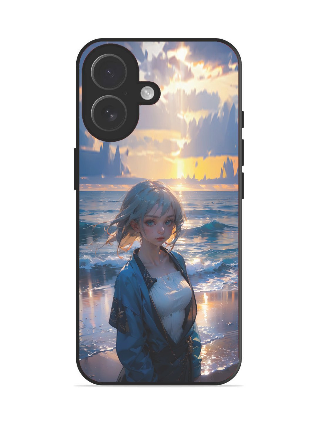 iPhone 17 Anime Girl Beach Ocean Waves