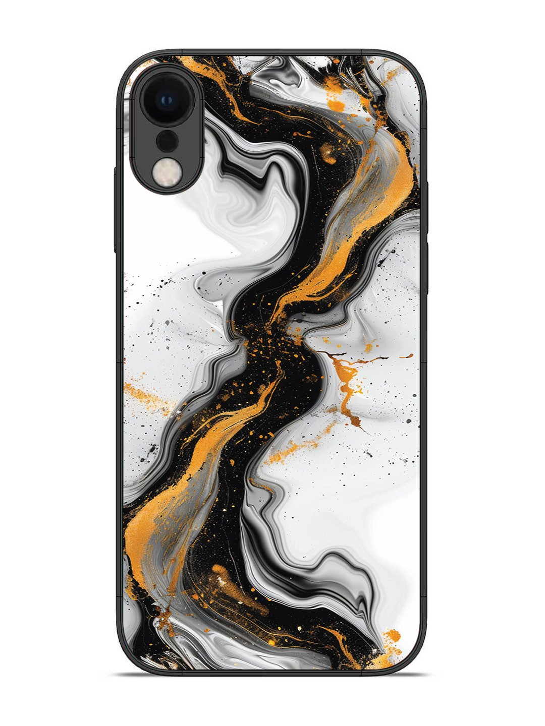 iPhone X Black And Golden Marble Essence