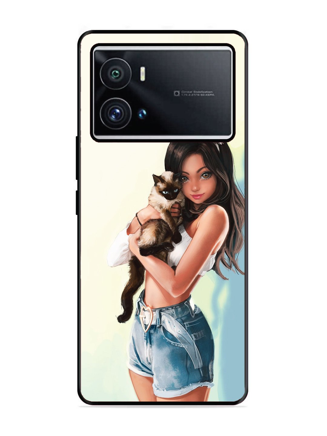 Iqoo 9 Pro Cute Girl with Cat