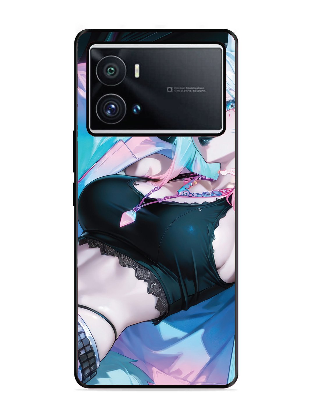 Iqoo 9 Pro anime girl fox headpohone white Hair