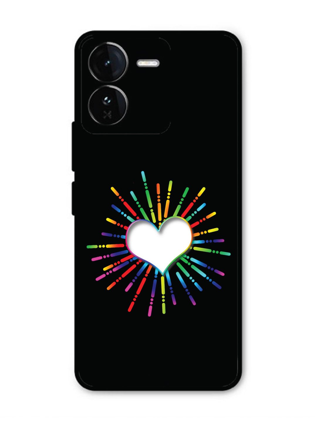 Iqoo Z9 5G Colourful Heart on Black