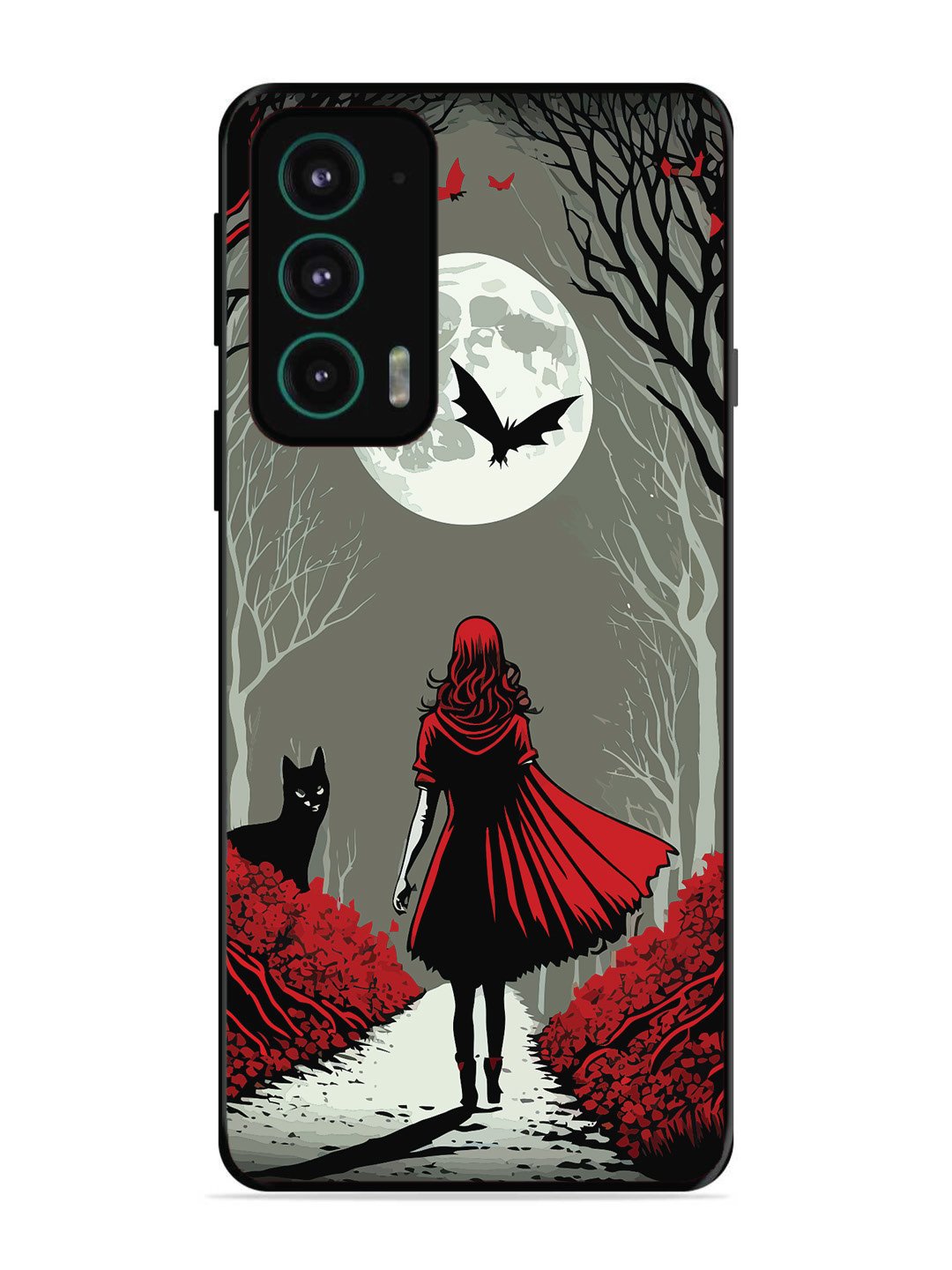 Motorola Moto Edge 20 Scarlet Girl in Red Forest