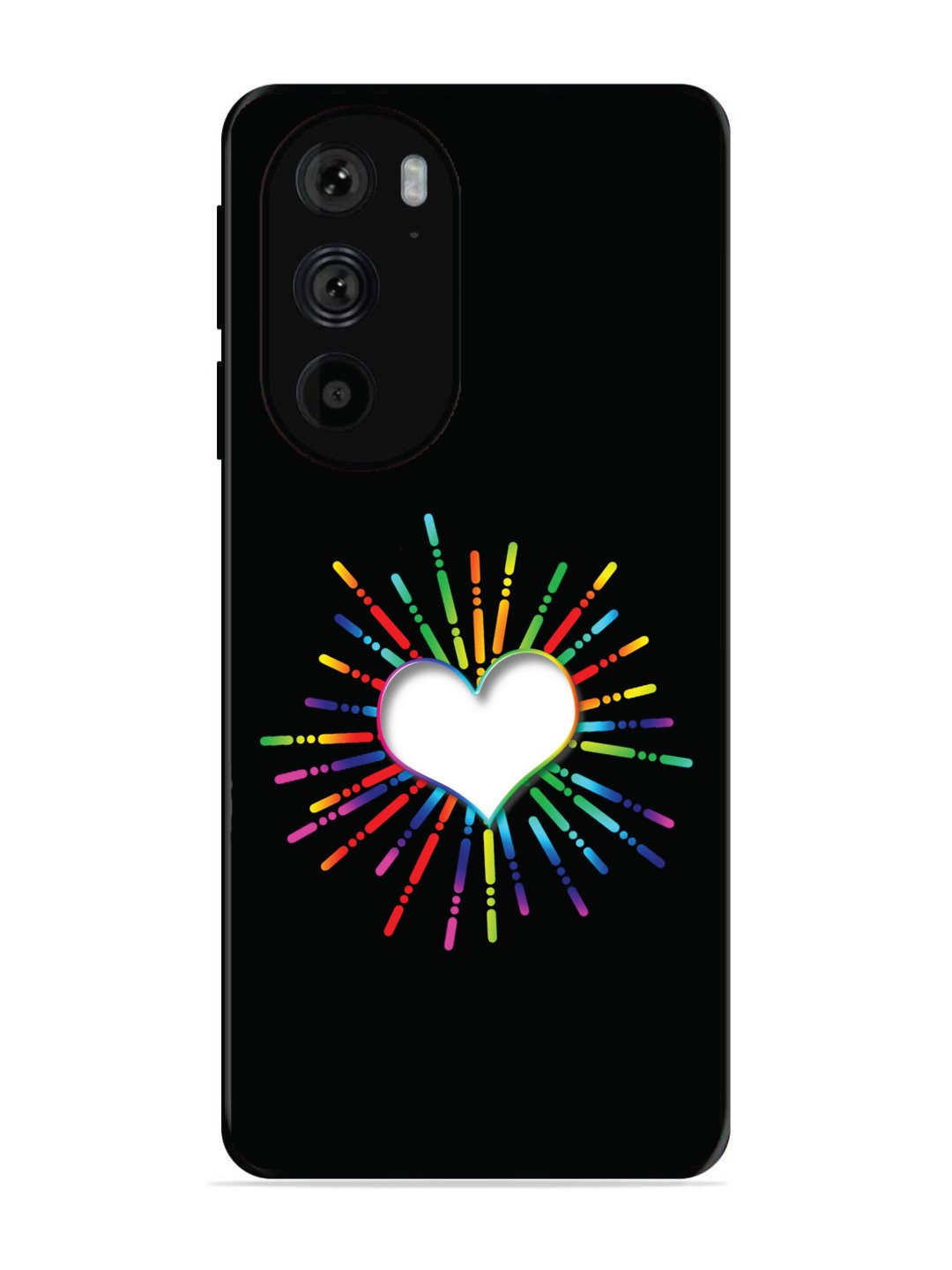 Motorola Moto Edge 30 Pro Colourful Heart on Black