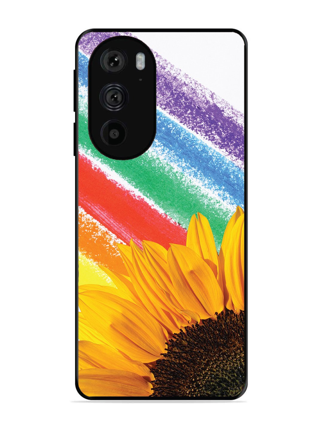 Motorola Moto Edge 30 Pro Sunflower on Colourful Lines