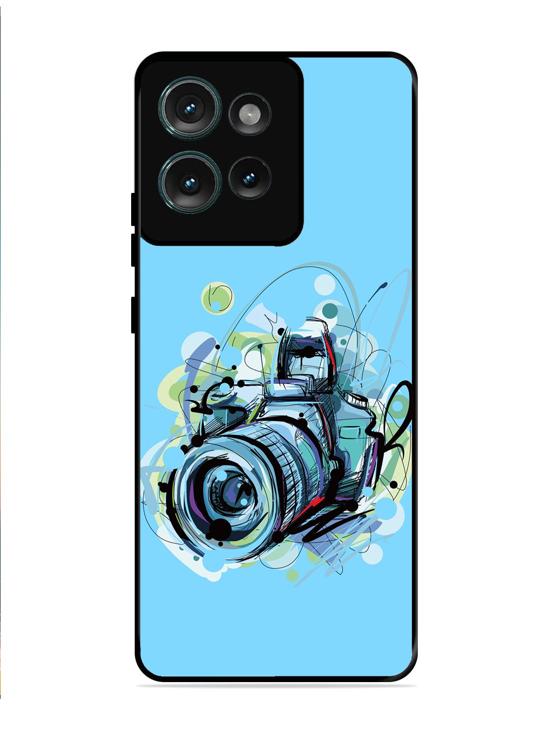 Motorola Edge 50 Camera Blue Background