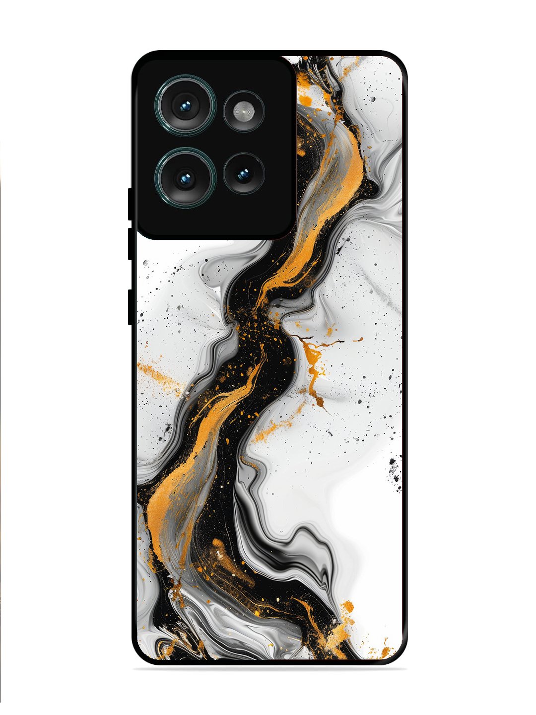 Motorola Edge 50 Black And Golden Marble Essence