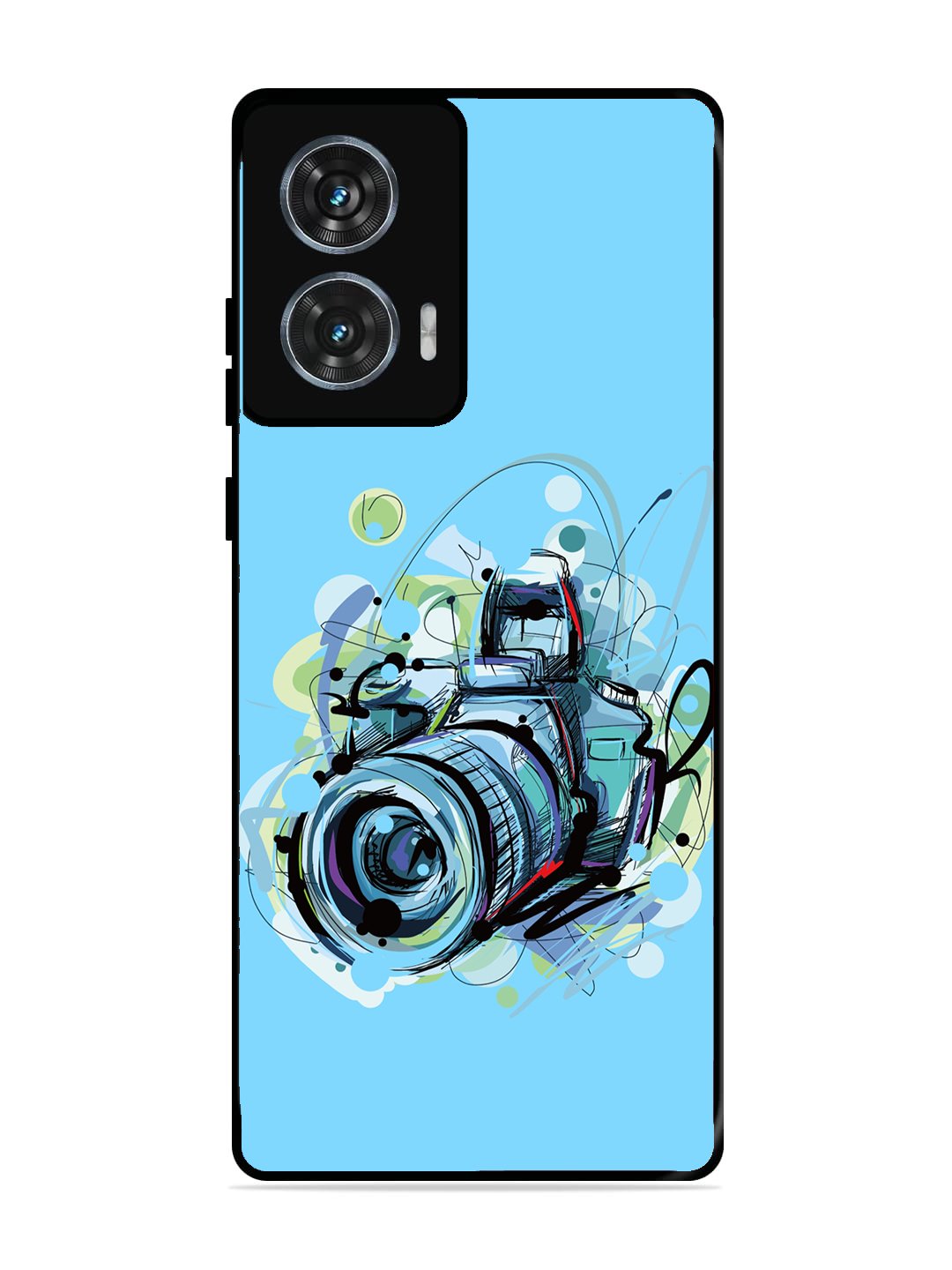 Motorola Edge 50 Fusion Camera Blue Background