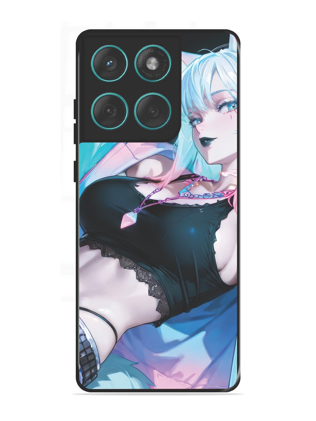 Motorola Edge 60 Fusion anime girl fox headpohone white Hair
