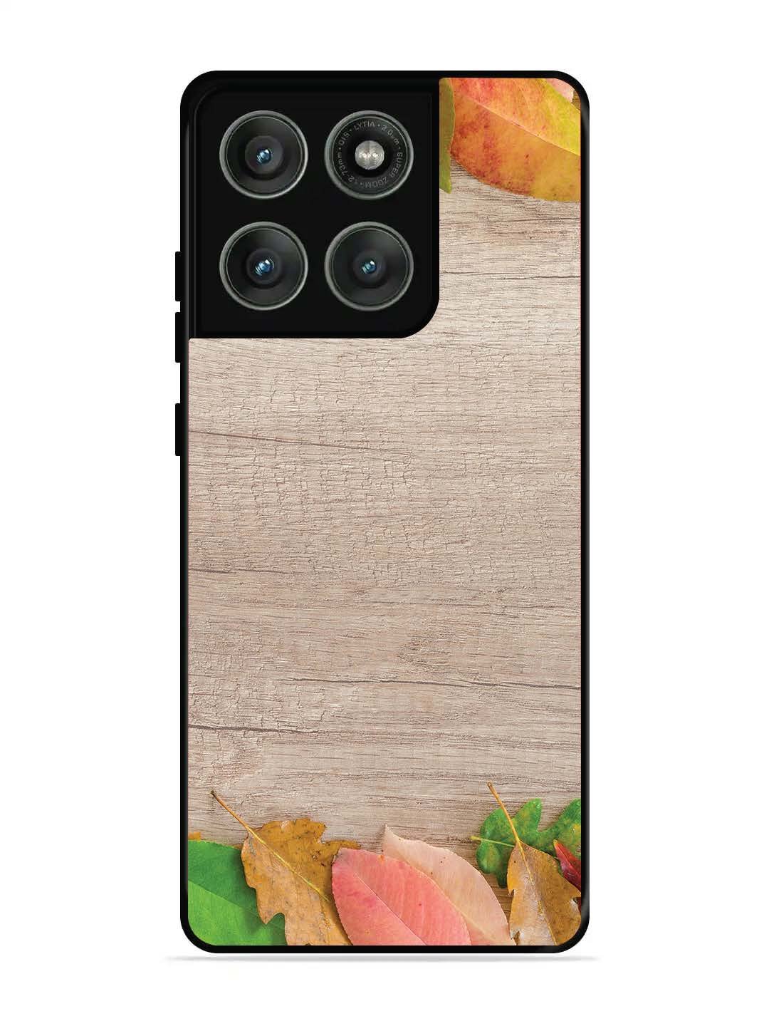 Motorola Edge 60 Pro 5G Autumn Leafs On Wooden Table