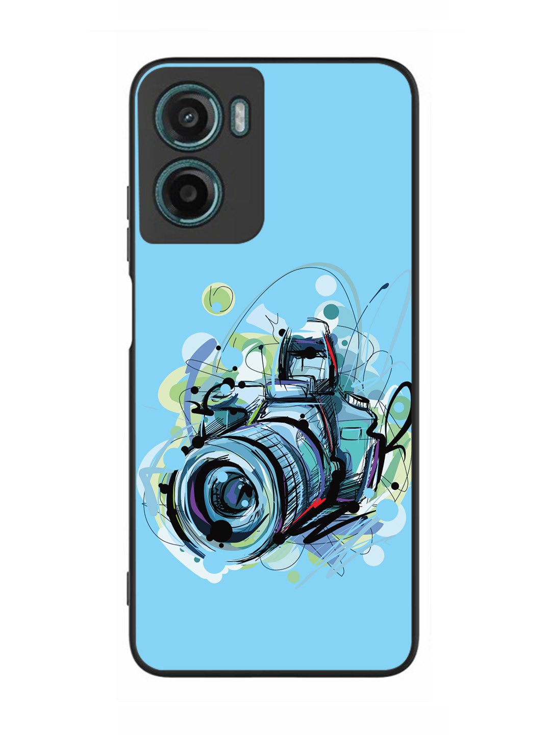 Motorola Moto G05 Camera Blue Background