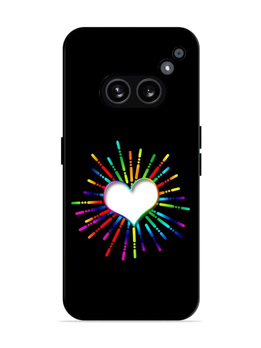 Nothing Phone 2a 5G Colourful Heart on Black