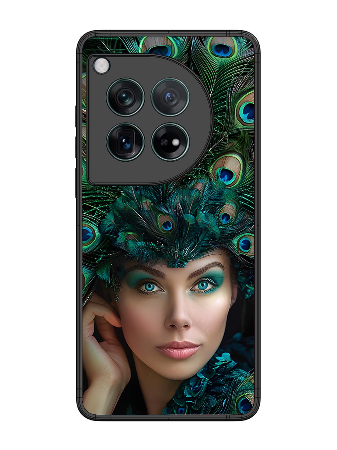 OnePlus 12 Girl with peacock feather Crown
