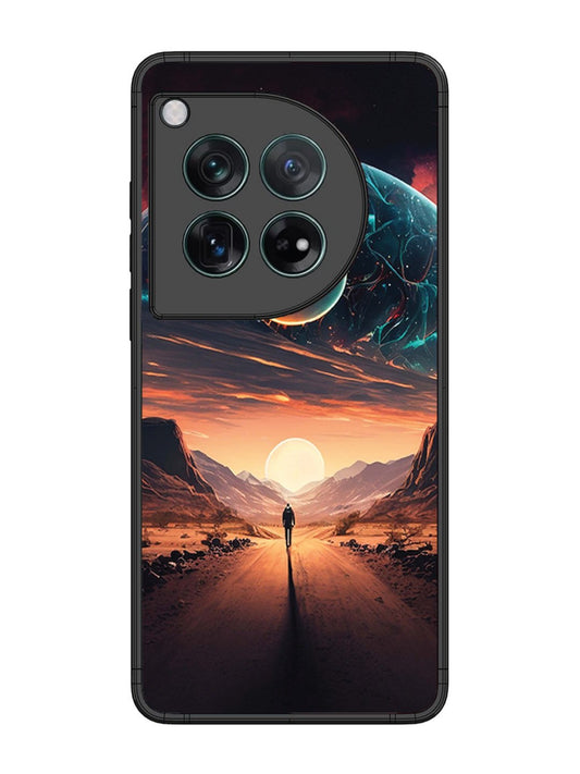 OnePlus 12 Sunset with space scene