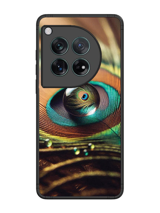 OnePlus 12 Water Drop On Peacock Feather
