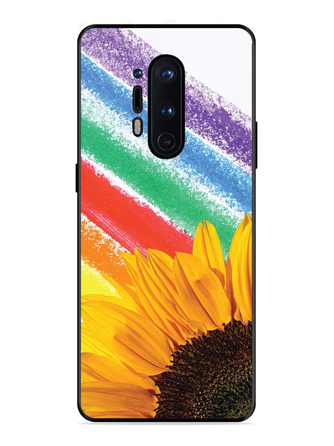 OnePlus 8 Pro Sunflower on Colourful Lines