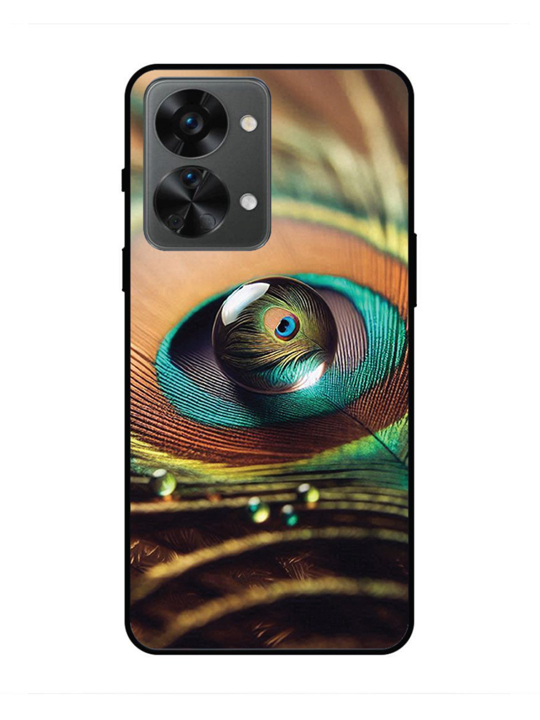 oneplus nord 2t 5g Water Drop On Peacock Feather