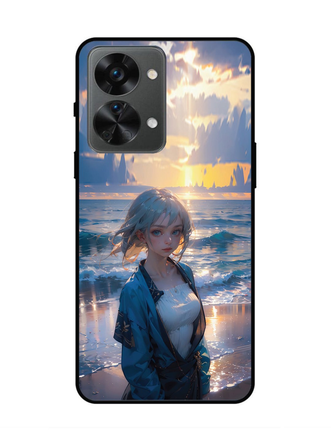 oneplus nord 2t 5g Anime Girl Beach Ocean Waves