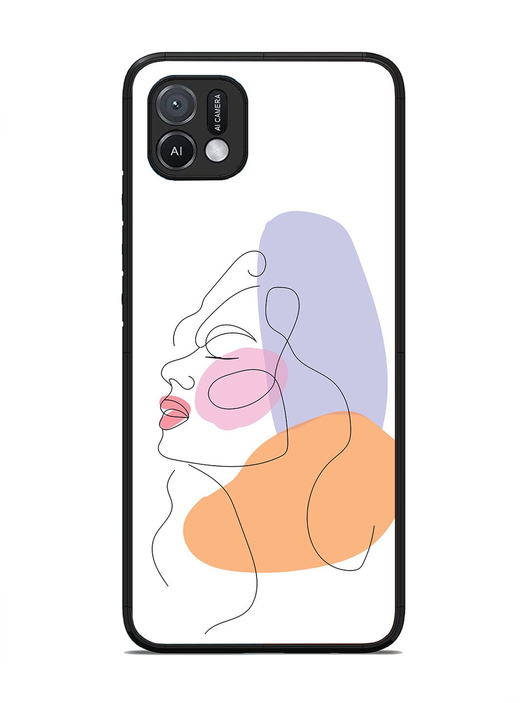 Oppo A16K Line Art Girl Face