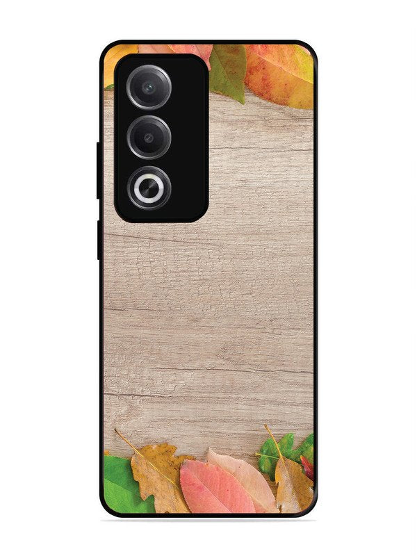 Oppo A3 Pro 5G Autumn Leafs On Wooden Table