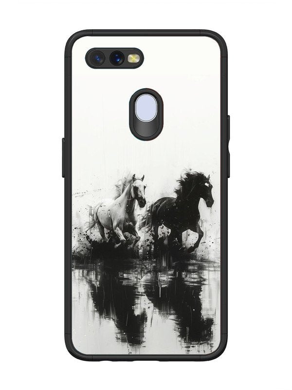 Oppo A7 Black & White Horse