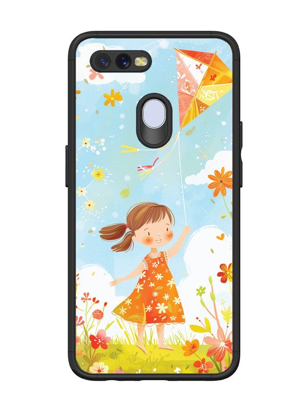 Oppo A7 Little Girl Kite Flying