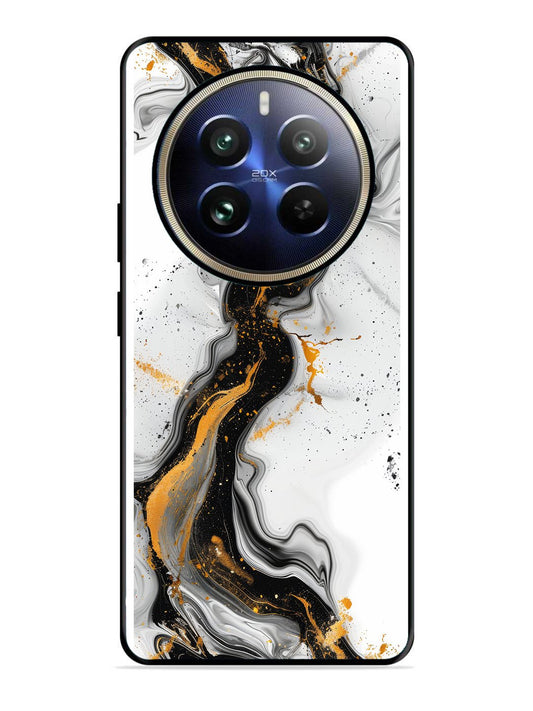 Realme 12 Pro Plus Black And Golden Marble Essence