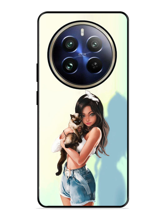 Realme 12 Pro Plus Cute Girl with Cat