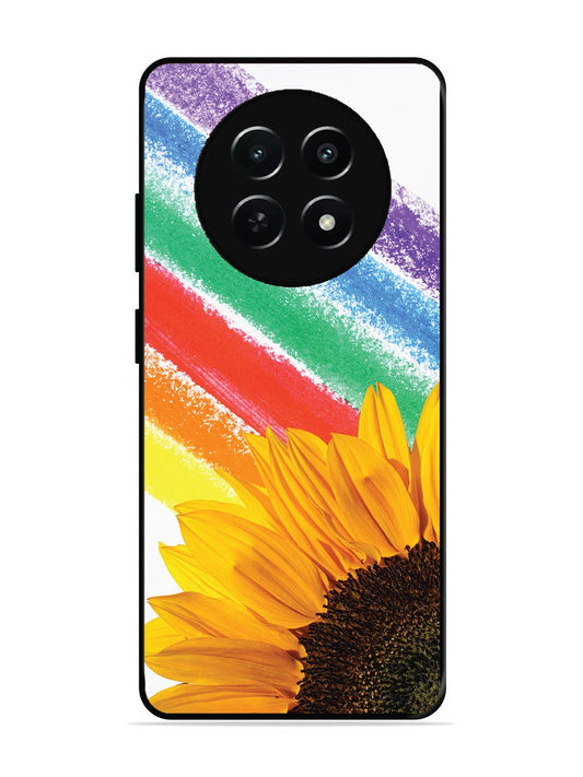 realme 12x 5g Sunflower on Colourful Lines