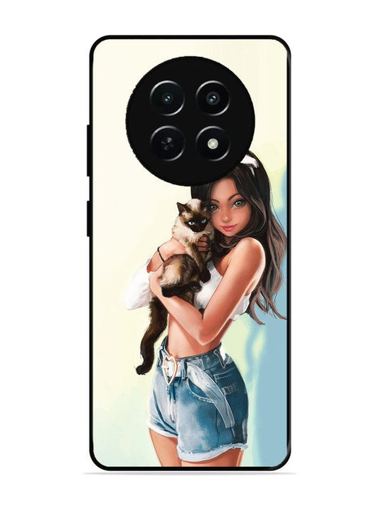 realme 12x 5g Cute Girl with Cat