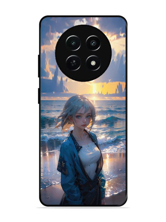 realme 12x 5g Anime Girl Beach Ocean Waves