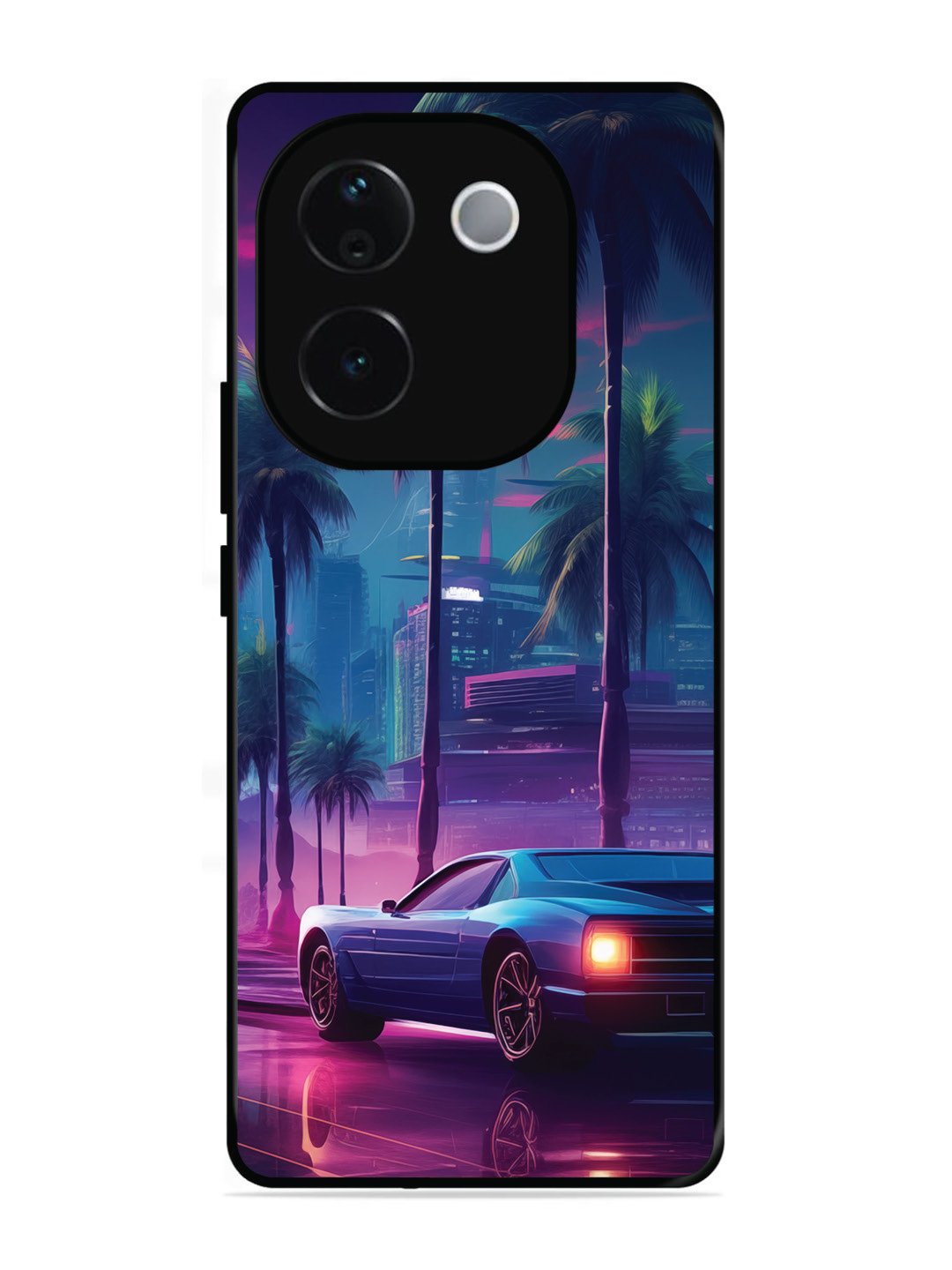 IQOO Z9s Pro 5G sunset-sports-car-city-palm-trees