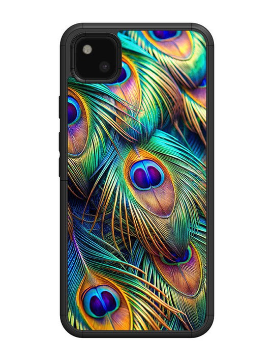 Google Pixel 4A peacock feather