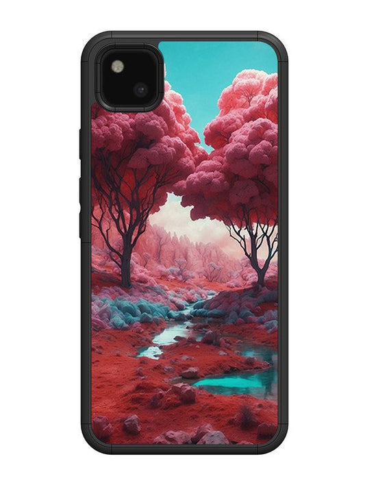 Google Pixel 4A Pink Forest