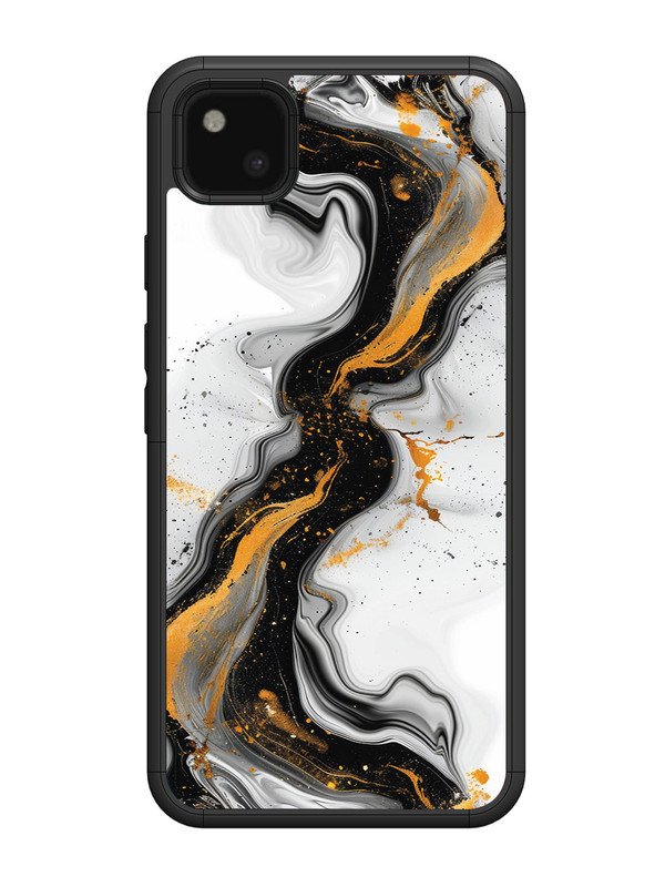 Google Pixel 4A Black And Golden Marble Essence