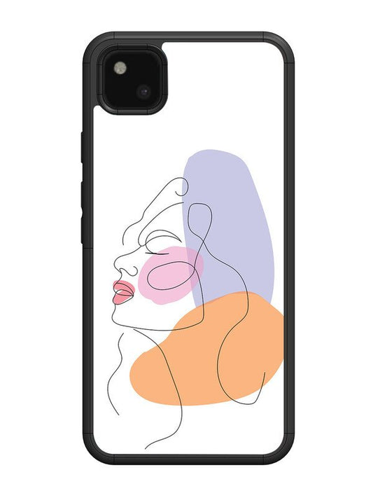 Google Pixel 4A Line Art Girl Face