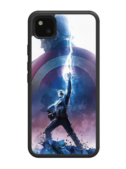 Google Pixel 4A captain-america-thor-hammer-lightning